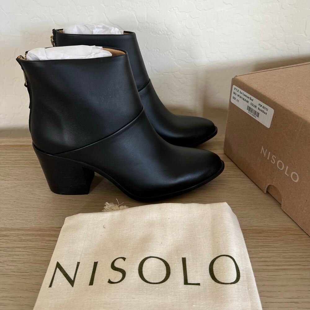 Nisolo Classic Black Ankle Booties